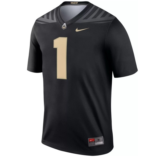 NWT [Nike] Purdue Boilermakers #1 NCAA Black/Gold Football Jersey Men’s Sz XL - Picture 2 of 6